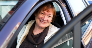 Senior buying safe and reliable car